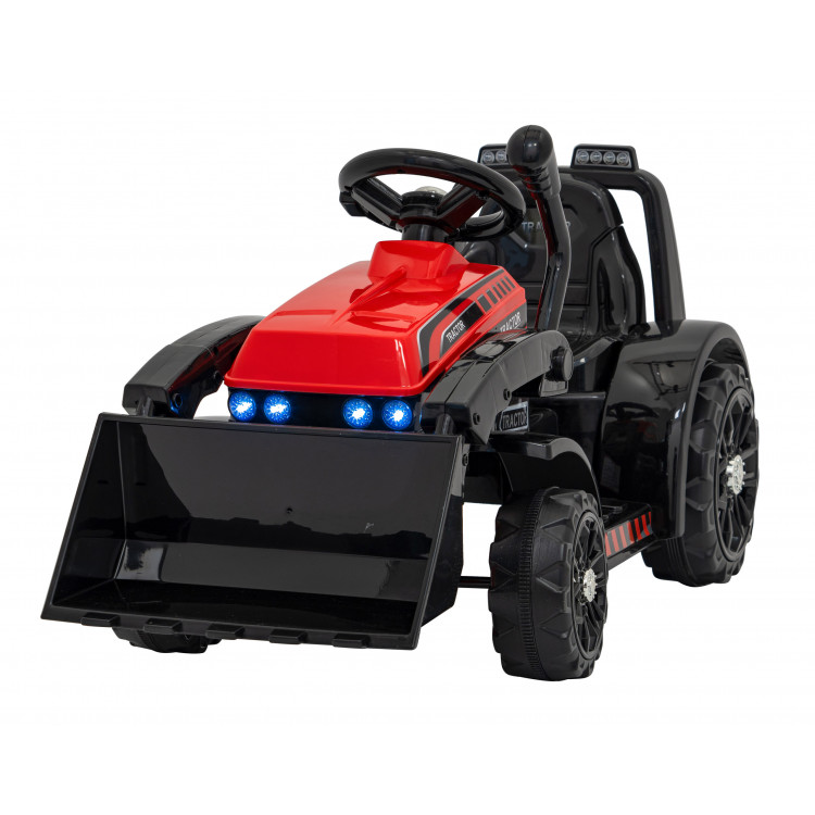 Elektrický traktor s lyžicou G320 - červený